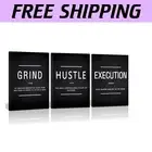 Framed Motivational Artwork – 3-Piece Canvas Set for Home and Office Inspiration