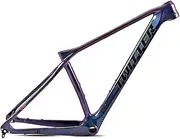 Full Carbon MTB Frame 27.5er 29er XC Hardtail Mountain Bike Frame 15'' 17'' 19'' Internal Routing Discoloration Disc Brake Bicycle Frame,for Thru Axle 12x142/148mm