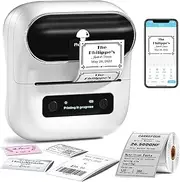 Phomemo Label Maker, M220 Barcode Portable Thermal Printer, Bluetooth Thermal Label Printer, with Multiple Templates, Label Tapes Fonts, and Icons for Home, Kitchen, School, Office Organization