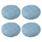 4 Pcs Bar Stool Cover Elastic Bar Stool Seat Covers for 11"-14" Chair, Dark Blue