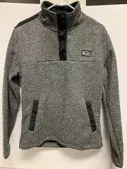 Spyder Men's Pull Over Half Button Up Charcoal Jacket Size S