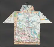 Origami Map Shirt Canada, Saskatchewan, Manitoba, Regina, Winnipeg, Saskatoon