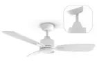 S3 Series 42 in. LED Light White & Ceiling Fan with Remote, Reversible Quiet DC