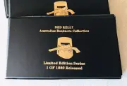Ned Kelly EMPTY Bank Note Album 6 Pages Holder Notes Random Design Of Ned Logos