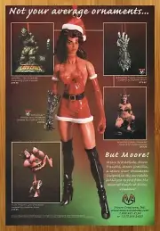 1999 Moore Creations Christmas Ornaments Print Ad/Poster Witchblade Frazetta Art