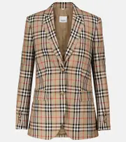 [Burberry] Burberry Vintage Check wool blazer UK 8 beige