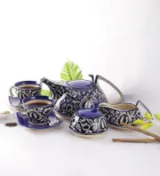 Mughal Hand painted 15pc Tea Set - Morrocan Design