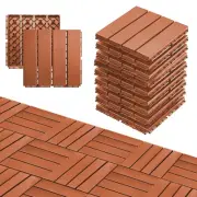 Plastic Interlocking Deck Tiles Outdoor,9 Pcs,12"X12" Patio Tiles Waterproof Out