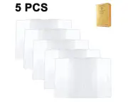 Plastic Business Card Holder, Protector Sleeves for 3-Ring Binder, Transparent, 25-Pack