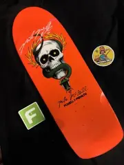 RARE SIGNED Mike Mcgill Orange Powell Peralta Bones Skateboard Deck AUTOGRAPHED