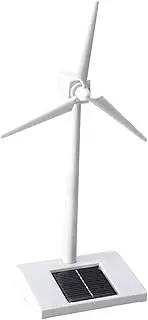 JISADER Mini Solar Energy Wind Mill Toy,Wind Power with Solar Base,Mini Wind Turbines Generator,for Kids