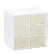 Ins Style Student Dormitory Storage Box 6 Grid Hand Account Tape Transparent Dra
