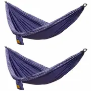 TWO Slumberjack Fireside 1 Person Hammocks 110"x50" Tree Saver Straps 400lb Max