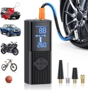 Portable Tire Inflator 150PSI 7800mAh Cordless Air Compressor w/ LCD & Fast Infl