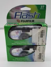 Fugi Film Quick Snap Insta Cameras Set Of 2/27 EXP Each Dayed 10/2006 New