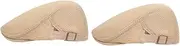 [SHERCHPRY] 2pcs Mens Summer Hat Cabbie Flat Cap Men Bonnet Newsboy Beret Summer Beret Irish Touring Cap Men Hats