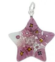 [Glass Of Venice] GlassOfVenice Murano Glass Millefiori Star Pendant - Pink