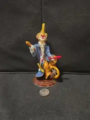 COLORFUL CLOWNS JUGGLING ON UNICYCLE TRINKET BOX BY KEREN KOPAL, CRYSTALS
