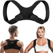 Ronluuu Posture Corrector for Men & Women - Adjustable Copper Infused Orthopedic Brace for Pain Relief from Bad Posture, Slumping - Targets Upper Back, Shoulders, Neck, Clavicle ﻿