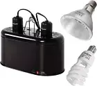 Reptile Heat Lamp Reptile Light Fixture Combo Pack, 100W UVA Turtle Basking Spot