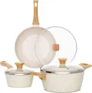 Pots and Pans Set Nonstick, 6 Piece Kitchen Nonstick Cookware Sets with Bakelit