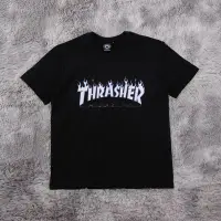 在飛比找Yahoo!奇摩拍賣優惠-100％原廠THRASHER 短T 情侶款 幽靈火 短袖T恤