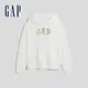 Gap 兒童裝 Gap x Disney迪士尼聯名 Logo刷毛帽T-白色(778326)