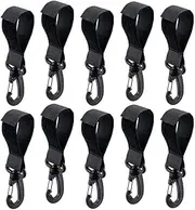 10 Pcs Kayak Paddle Clips, Upgraded Kayak Paddle Holder, Nylon Boat Paddle Keeper Sup Paddle Holder Paddle Board Accessories Inflatable Kayak Paddleboard Accessories (Black)
