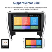 10.1" MP5 Player Head Unit Android 10.1 Radio Stereo GPS For 15-17 Toyota Camry