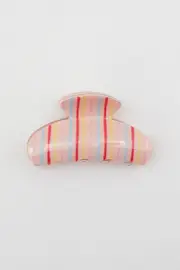 Multi Colour Stripe Claw Clip