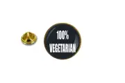pins pin's badge metal lapel hat button 100% vegetarian