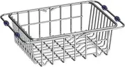 Stainless Steel Dish Drying Rack for Kitchen Storage Organizers, Utensil Holder, Expandable Sink Drying Rack Dish Racks in Sink, Over Sink or On Counter (38 cm to 55 cm)