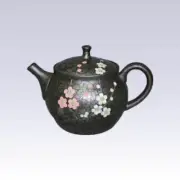 Tokoname Kyusu teapot - SHORYU - Crimson White Plum - 230cc/ml - Ceramesh
