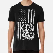 Aussie Patriotic American Flag Australian Shepherd T-Shirt Made in Australia