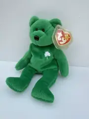 1997 Ty Beanie Baby Erin The Bear RARE Errors Retired Hang Tag & Cover