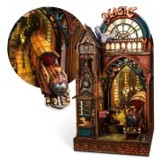 LED 3D Puzzle Magic Station Book Nook Kit - Interactive 3D Wood Puzzle LED Ma...