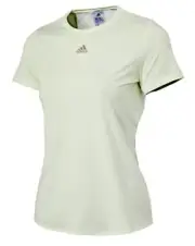 Adidas Women Aero-ready T-Shirts Lime Run Training Casual Tee Top Jersey HD9543