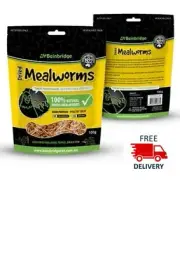 BAINBRIDGE DRIED MEALWORM FOR POULTRY BIRDS LIZARDS TURTLES FISH 250G