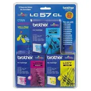 Brother LC57 3Pk Ink Cartridge Value Pack Cyan/Magenta/Yellow