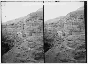 Road to Jericho, Jordan, Distant view of St, George's Conven -- 1920s Old Photo
