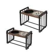 Pawz Pet Feeder Adjustable Height Elevated Dual Raised Water Food Bowl Medium