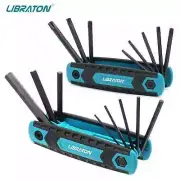 8 in 1 Folding Allen Wrench Set or Torx Star Key Tamper Proof Portable Tool Kit