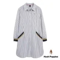 在飛比找momo購物網優惠-【Hush Puppies】女裝 襯衫 配色羅文品牌提花直條