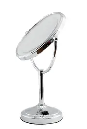 Dolphy Dual Sided 360o LED 5X Tabletop Magnifying Mirror 8 Inch - Silver