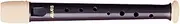 Aulos C-Garklein recorder Symphony 501S, flute (baroque fingering, complete with bag and fingering chart, synthetic resin, bent windway), dark brown