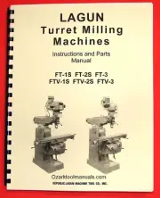 LAGUN FTV-1S FTV-2S FTV-3S Vertical Milling Machine Operator & Parts Manual 1028