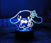 Cinnamoroll 3D Night Light Anime 3D Led Light Visual Illusion Lamp Touch 7 Color Acrylic LED Lamp Anime Led Light Desk Lamp for Kids Artwork Decor Christmas Birthday Gift