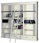 French Provincial Bookcase Bookshelf Bookshelves Oak Bookcase with Ladder