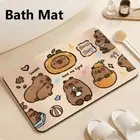 1PC Water Absorption Doormat Capybala Carpets Home Decor Bath Mat Household