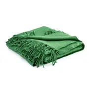 Auskin Alpaca Throw Home Sofa/Bed Decorative Blanket 145x185cm Green Melange